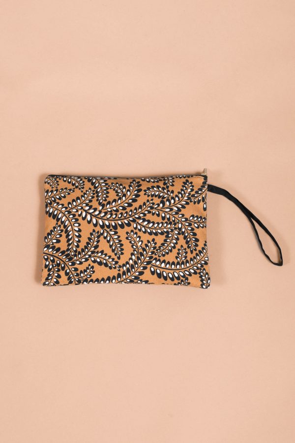 Pochette zippée fleurie