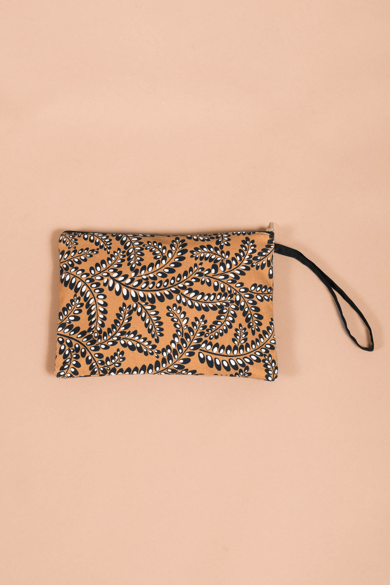 Pochette zippée fleurie