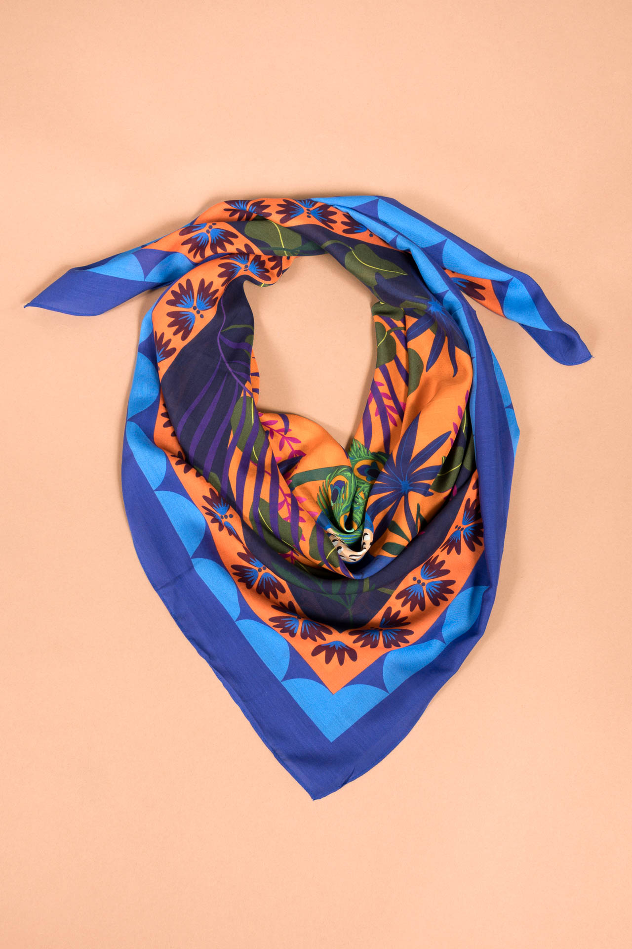 Foulard paon