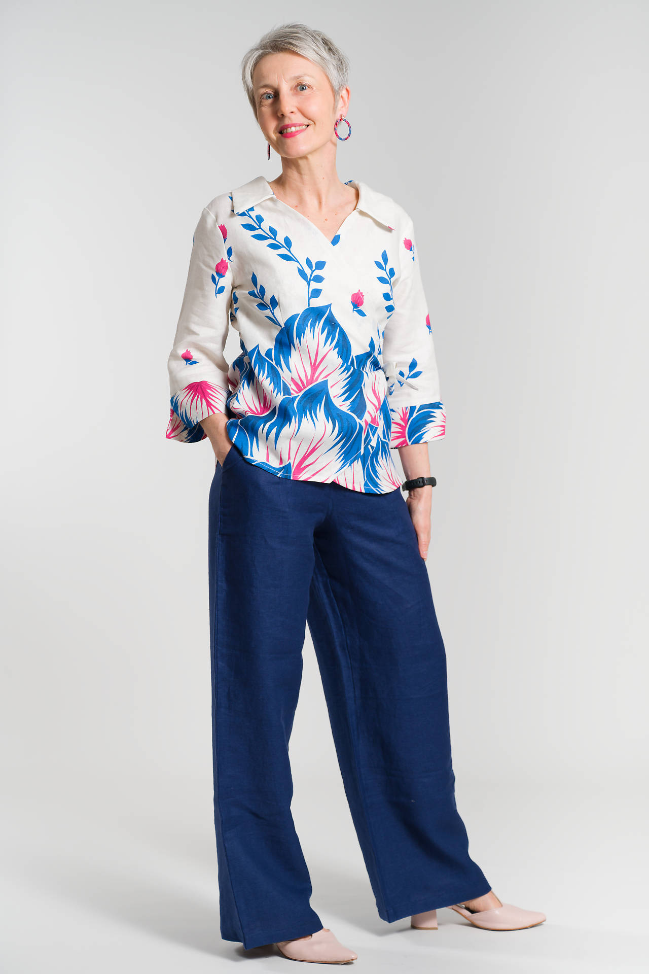 Frida linen wrap blouse – Image 6