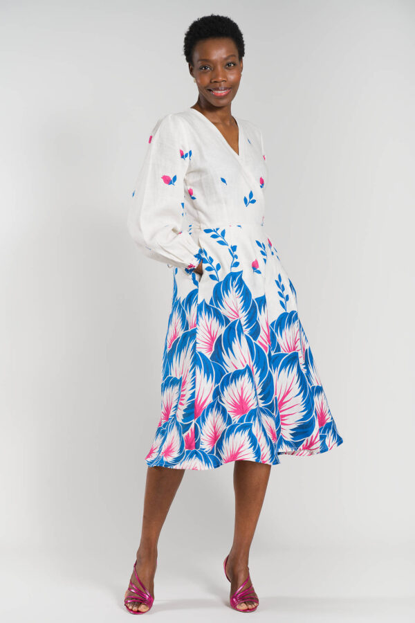 Robe portefeuille Frida en lin