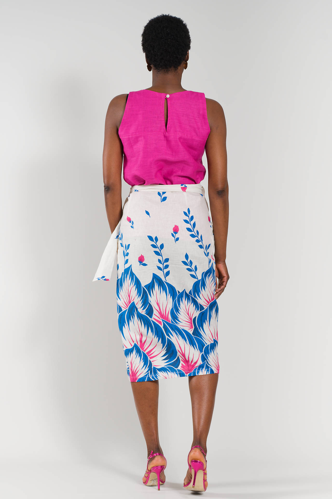 Frida linen wrap skirt – Image 3