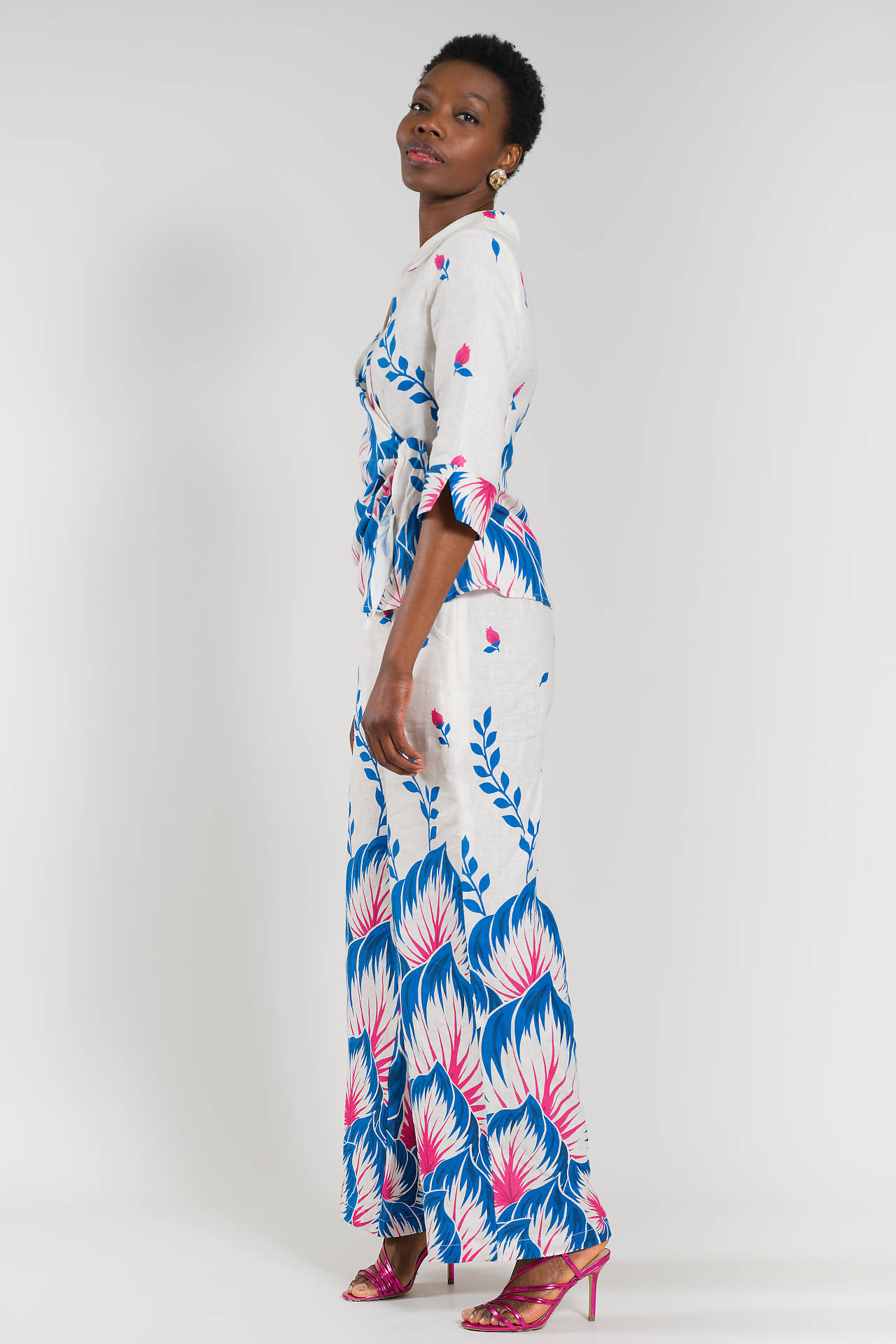 Frida wrap blouse & trousers set – Image 4