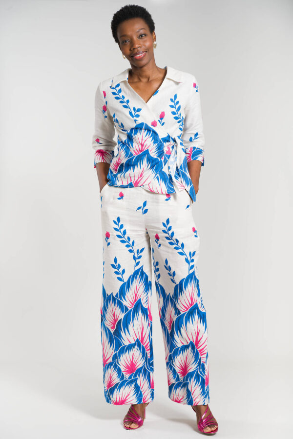Frida wrap blouse & trousers set